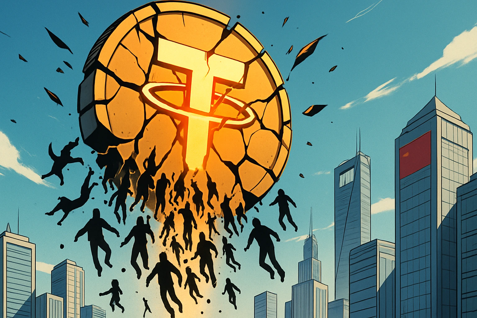 The Chinese currency circle panics and sells USDT 